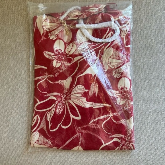 NWT Reformation Yesenia Silk Maxi Halter Dress - Las Dalias Red Floral - Picture 5 of 10